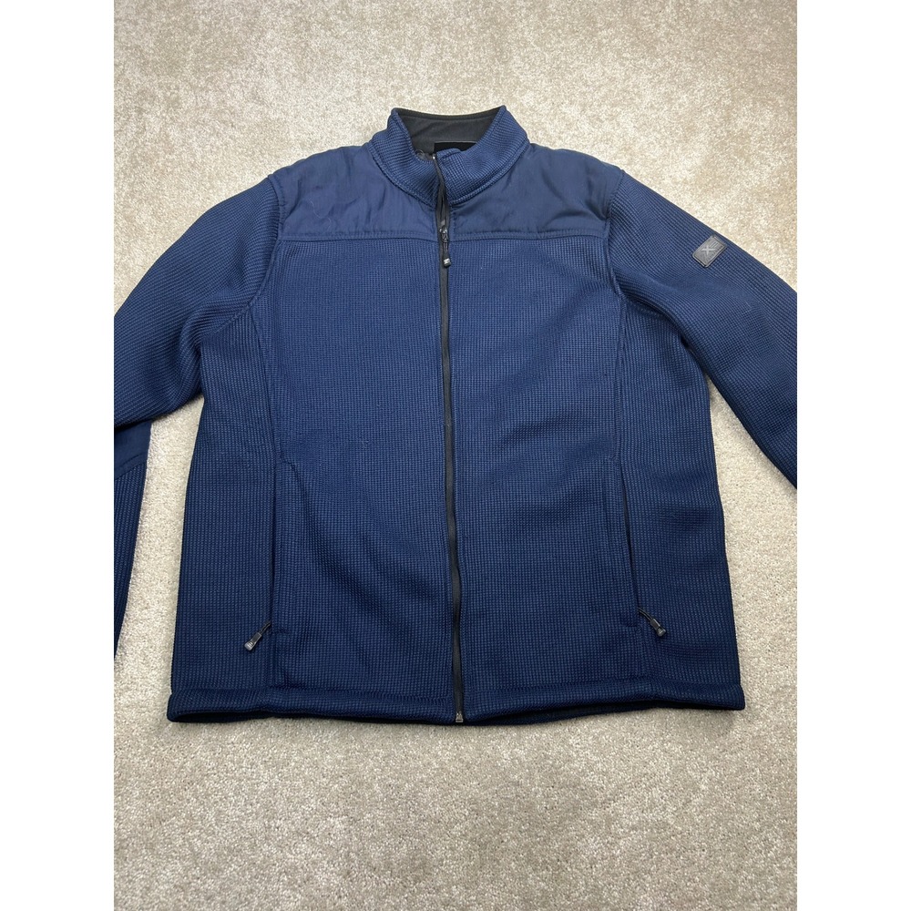 ZeroXposur Waffle Knit Hybrid Full Zip Jacket XL Navy Blue Outdoor Gorpcore